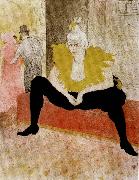 Henri  Toulouse-Lautrec The Seated Clowness Spain oil painting artist